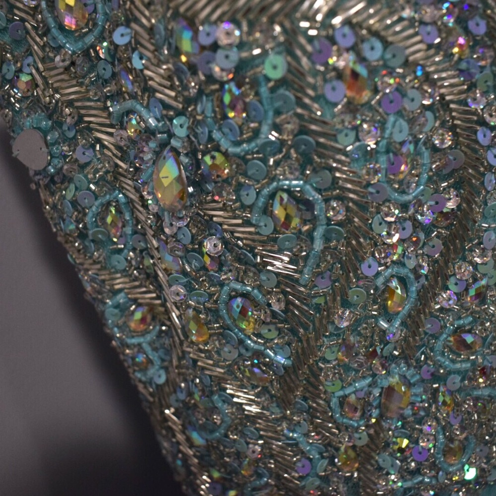 Aqua / blue prom dress - Picture 6 of 7